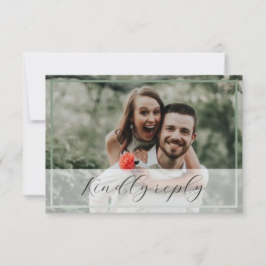 Mariage photo simple moderne RSVP (Devant)