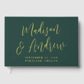 Mariage photo simple vert et Gold Foil (Recto)