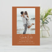 Mariage Photo Terracotta Save The Date (Debout devant)