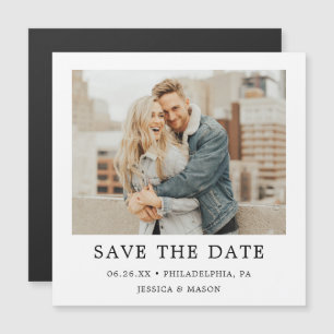 Mariage photo vintage Enregistrer la date Magnets