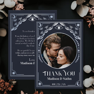 Mariage photo vintage Gold Tarot Card Merci