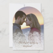 Mariage Photo Vintage Lace Damask Invitations (Devant)