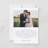 Mariage Photo Watercolor Floral Merci (Dos)