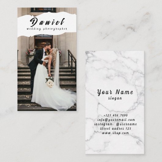 Mariage photographe Carte de visite (Devant / Derrière)
