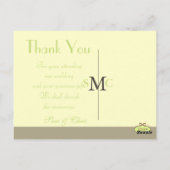 Mariage Photos Cartes postales Merci, simple (Dos)