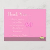 Mariage Photos Cartes postales Merci, simple (Dos)