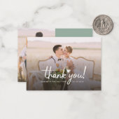 Mariage Photos Script Budget Carte de remerciement (Devant/Arrière en situation)