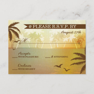 Mariage Pittoresque de plage Orange tropical RSVP