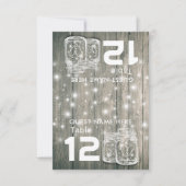 Mariage Place de siège Numéro de table Bois Mason  (Devant)