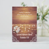 Mariage Place Numéro de table Floral Lumière Dente (Debout devant)