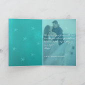 Mariage plage aqua bleu étoile de mer merci photo (Intérieur)