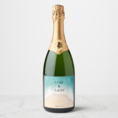 mariage plage aquarelle étiquettes (Devant)