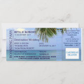 Mariage plage | Carte d'embarquement - Destination (Devant)