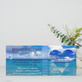 Mariage plage | Carte d'embarquement - Destination (Debout devant)