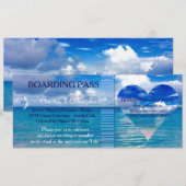 Mariage plage | Carte d'embarquement - Destination (Devant / Derrière)