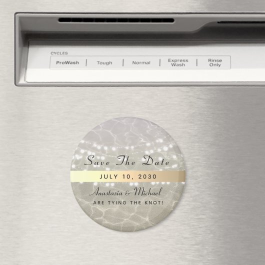Mariage Plage Enregistrer La Date Aimant Invitatio (In Situ (Lave-vaisselle))