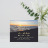 mariage plage enregistrer la date cartes postales (Debout devant)