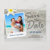 Mariage plage Enregistrer la date Invitations | Sc (Devant)