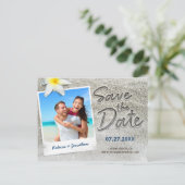 Mariage plage Enregistrer la date Invitations | Sc (Debout devant)