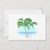 Mariage Plage Et Palmiers RSVP (Dos)