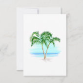 Mariage Plage Et Palmiers RSVP (Dos)