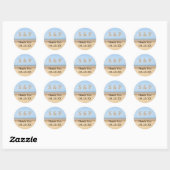 Mariage plage Favoriser Merci Sticker personnalisé (Feuille)