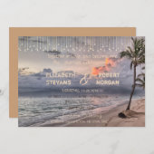 Mariage plage, Invitation Palm (Devant / Derrière)