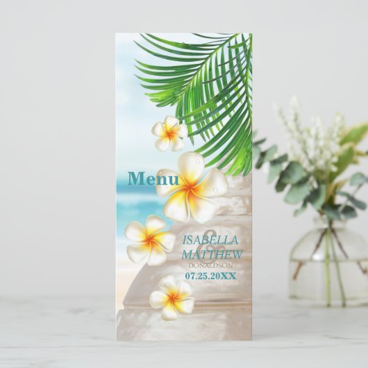 Mariage plage - Menu (Debout devant)