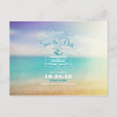 Mariage plage moderne enregistrer la date cartes p (Devant)