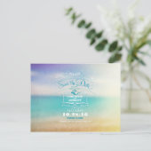 Mariage plage moderne enregistrer la date cartes p (Debout devant)
