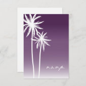 Mariage plage Ombré Palm Trees Plage RSVP (Devant / Derrière)