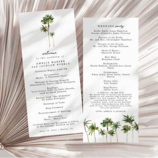 Mariage plage Ordre des événements Programme de ma