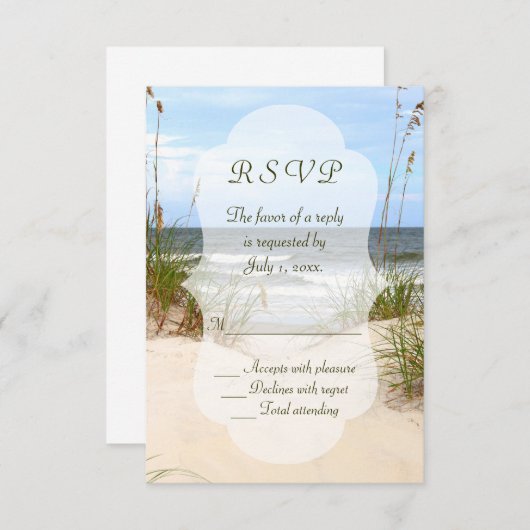 Mariage plage RSVP (Devant / Derrière)
