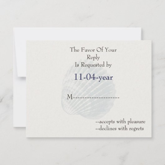 mariage plage RSVP (Dos)