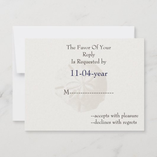 mariage plage RSVP (Dos)