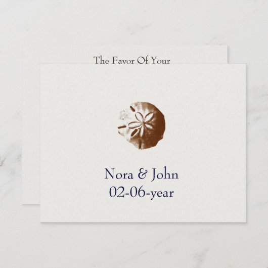 mariage plage RSVP (Devant / Derrière)