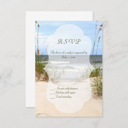Mariage plage RSVP (Devant / Derrière)