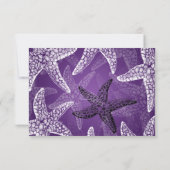 Mariage plage RSVP Starfish Purple (Dos)