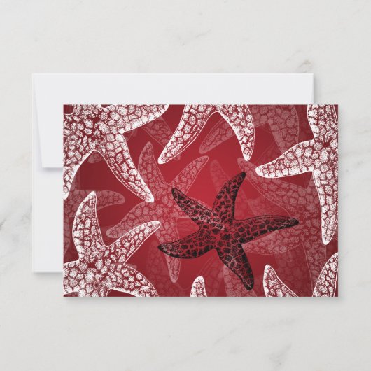Mariage plage RSVP Starfish Rouge (Dos)