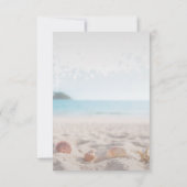 Mariage plage, Sable, Coquillages Invitation (Dos)