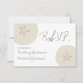 Mariage plage Sable Dollar Mariage RSVP (Devant)