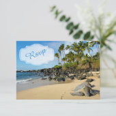 Mariage plage | Tortues | Océan | Palmes | RSVP (Debout devant)