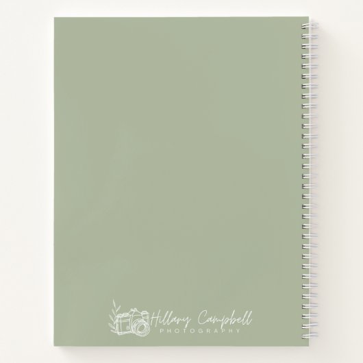 Mariage Planning Carnet Client Cadeau avec logo (Dos)