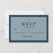 Mariage Plumes de Paon Premium Rsvp (Dos)