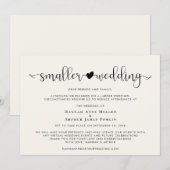 Mariage plus intime Changement de programme Crème  (Devant / Derrière)