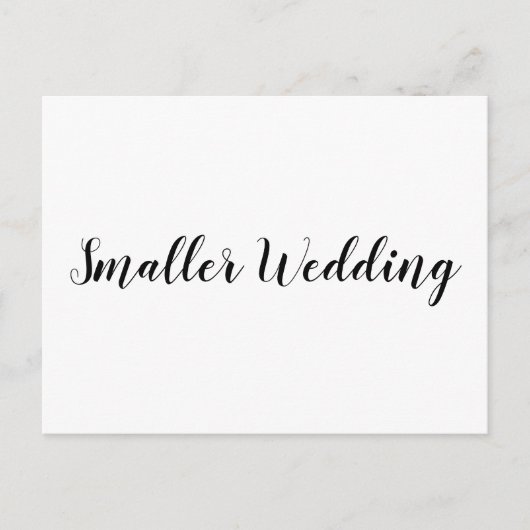 Mariage plus petit Élégant Faire-part simple (Devant)