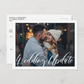 Mariage plus petit | Faire-part de mise à jour Mar (Devant / Derrière)