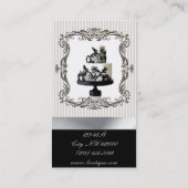 Mariage Posh Lace boulangerie Cartes de visite (Dos)