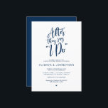 Mariage post Brunch, Rustic Navy Blue Invitation<br><div class="desc">Planifier un brunch avec les jeunes mariés le lendemain du mariage ? Invités Invitations avec ce "Après qu'ils disent que je le fais",  la moderne marine Blue calligraphie design thème Post Mariage Brunch Invitation Card. Ajoutez les détails de votre carte d'invitation. #TeeshaDerrick</div>
