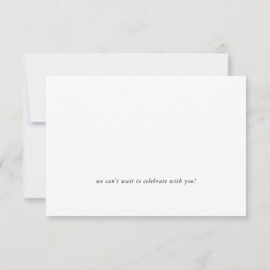 MARIAGE POSTPONÉ faire-part informations simples (Dos)